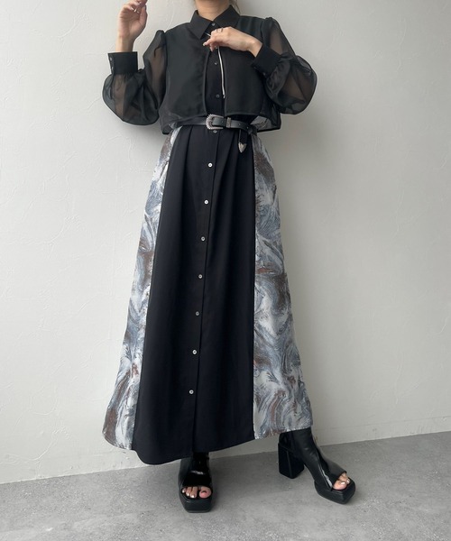 HARE（ハレ）の「シアーガラキリカエワンピース(HARE)（ワンピース