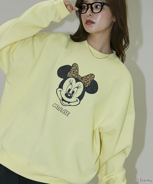 セール】PUBLUX/パブリュクス 別注 MINNIE MOUSE GRAPHIC SWEAT/ミニー