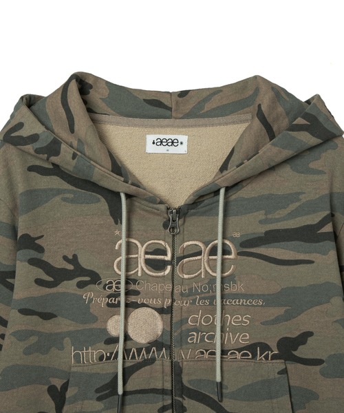 WEB LOGO CROP HOOD ZIP UP（パーカー）｜aeae（エーイーエーイー）の