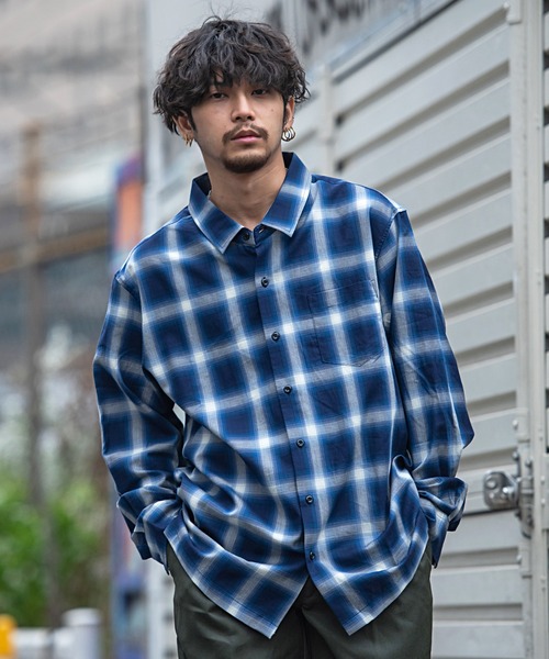 チャレンジャー オンブレチェックシャツ challenger チャレンジャー