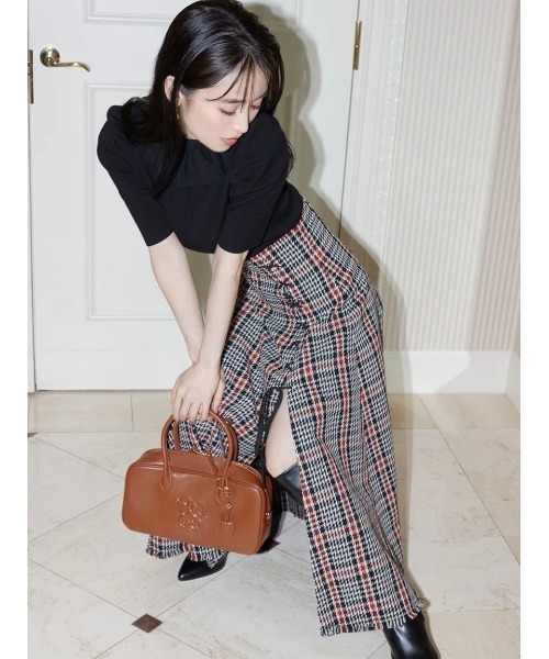 SNIDEL（スナイデル）の「【WEB限定】チェックスリットデザインロング