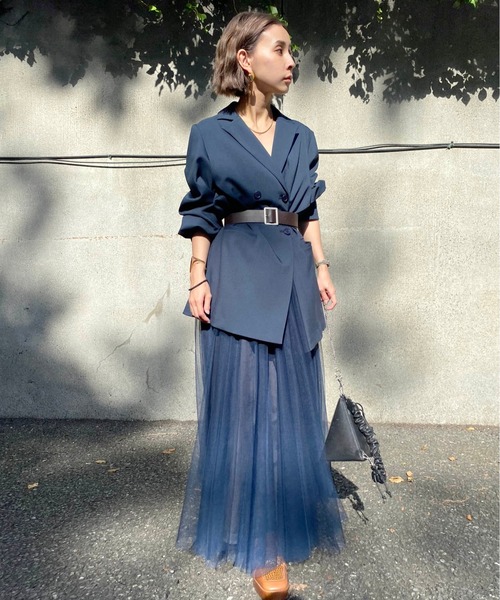 Ameri（アメリ）の「TRINITY JKT TULLE DRESS（ワンピース）」 - WEAR