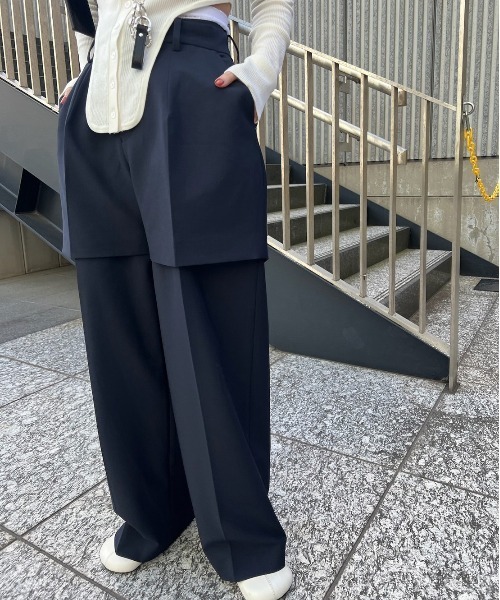 セール】DIMENSIONAL STRAIGHT PANTS（スラックス）｜Ameri（アメリ