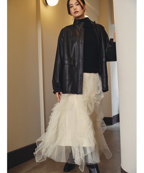 FRAY I.D（フレイアイディー）の「チュールラッフルスカート（スカート