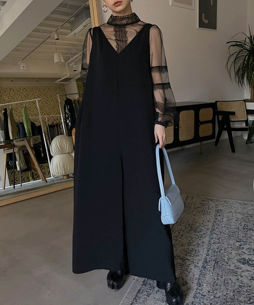 Ameri（アメリ）の「LACE TOP SET ROMPERS（パンツドレス）」 - WEAR