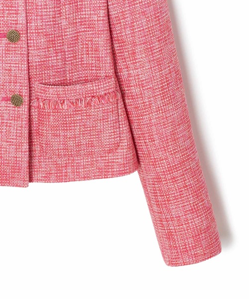 ANAYI（アナイ）の「メランジツイードノーカラー ジャケット（ノー