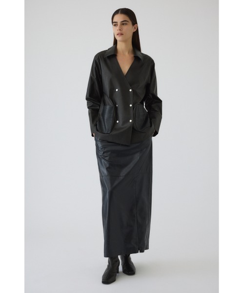 RIM.ARK（リムアーク）の「Leather like shirt JK レザーライクシャツ