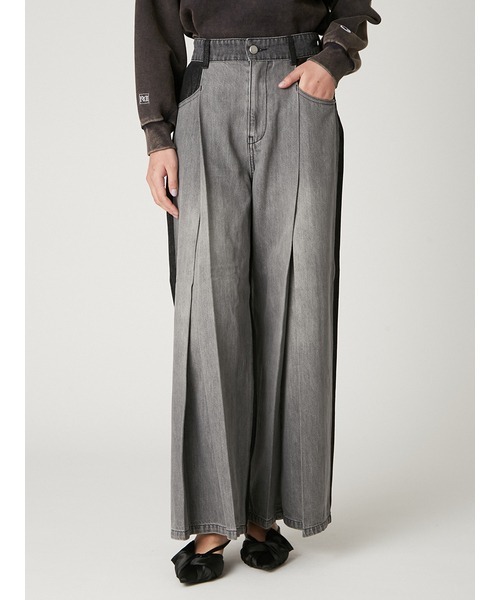 セール】ボックスタックワイドデニムパンツ（デニムパンツ）｜FRAY I.D