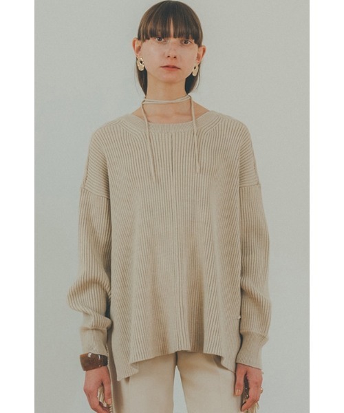 CLANE（クラネ）の「MIX COLOR STRING WIDE KNIT TOPS（ニット