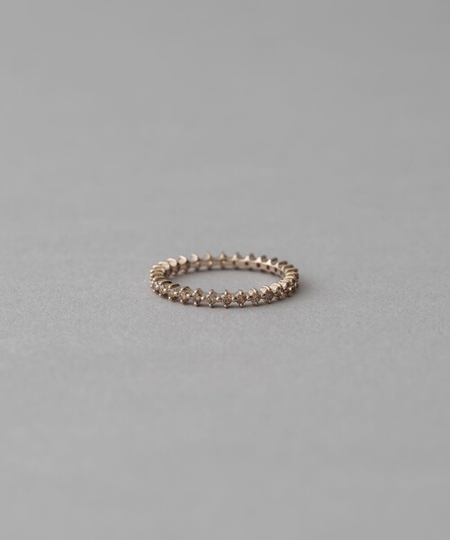 プレイリング] K18RBG ブラウンダイヤモンド ピンキーリング（リング