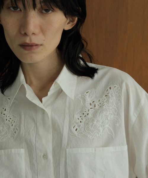 セール】Cutwork Lace Shirts（シャツ/ブラウス）｜anuke（アンヌーク