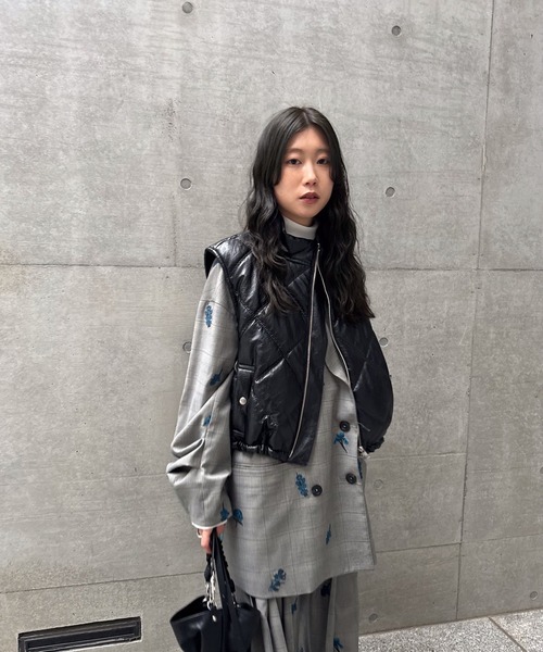 Ameri（アメリ）の「CHECK FLOWER PAPA JACKET（テーラードジャケット