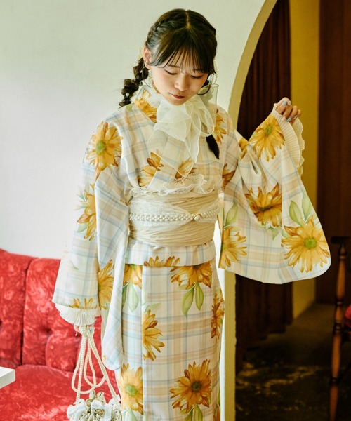 セール】【クティールとレトロ】2WAY 浴衣セット（浴衣）｜kutir