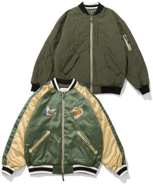 リバーシブル】スーベニア刺繍ひっくりスカジャン（スカジャン