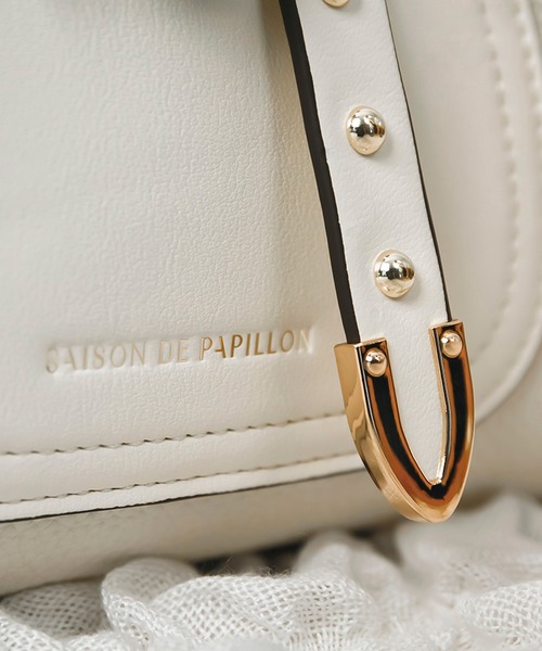 牛革スタッズボストンショルダーバッグ（ショルダーバッグ）｜SAISON