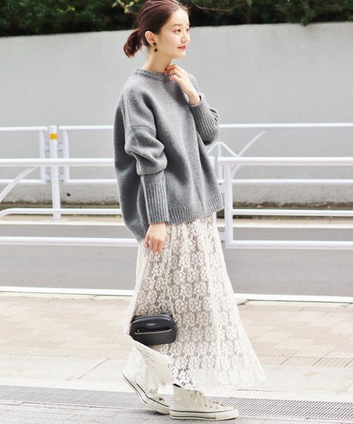 IENA（イエナ）の「フレアーフラワーレーススカート◇（スカート