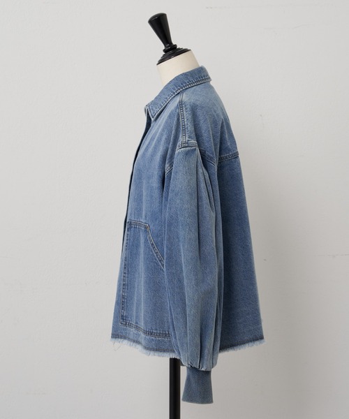 BEARDSLEY（ビアズリー）の「《FRIPIER》パフ袖カバーオールデニム