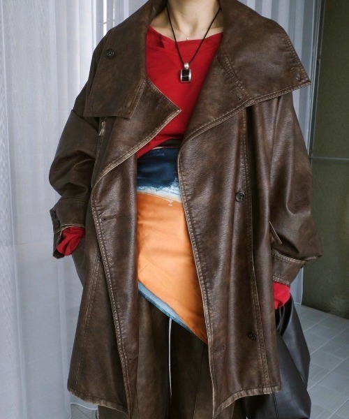 Ameri（アメリ）の「USED LIKE SYNTHETIC LEATHER JACKET（ライダース