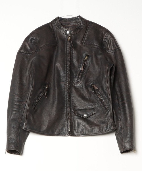 RRL（ダブル アール エル）の「スリム フィット レザー モト