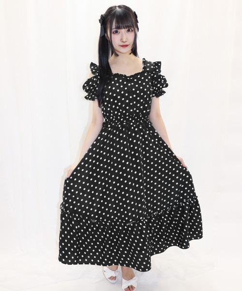 Secret Honey（シークレットハニー）の「ドット柄フリルマキシ