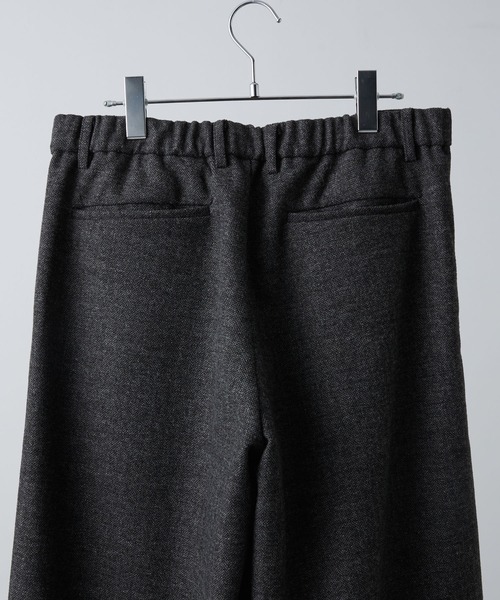 CLEL（クレイル）の「【CLEL】Wool Blend Herringbone Tweed 3D Pants