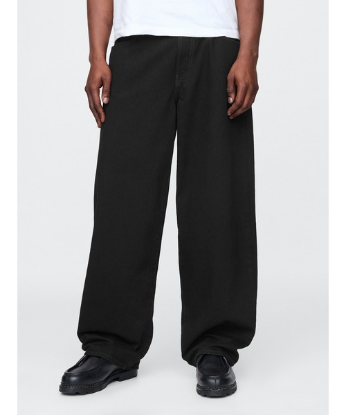 セール】スーパーバギーデニム ブラック（デニムパンツ）｜GAP