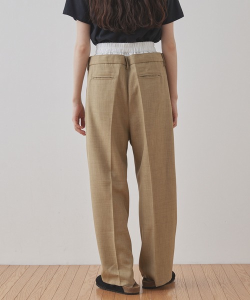 Unblend】ダブルウエスト ツータックパンツ Unblend│MONO-MART