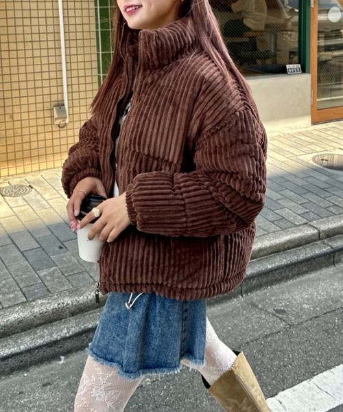 セール】コーデュロイダウンジャケット（ブルゾン）｜SOLLON