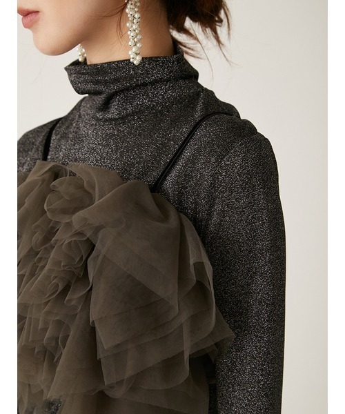 LILY BROWN（リリーブラウン）の「ラッフルチュールビスチェ（ベスト