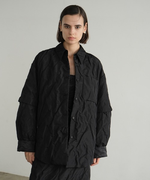 セール】PADDED CRUMPLY SHIRT JACKET（その他アウター）｜CLANE