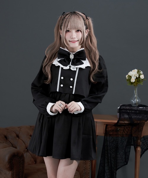 セール】ラッフルフリルリボンワンピース/地雷系 量産型（ワンピース