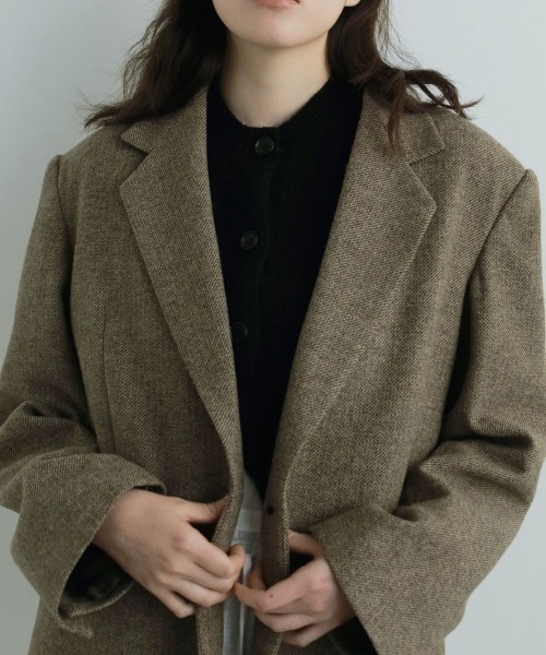 anuke（アンヌーク）の「anuke Herringbone Wool Jacket ヘリンボーン