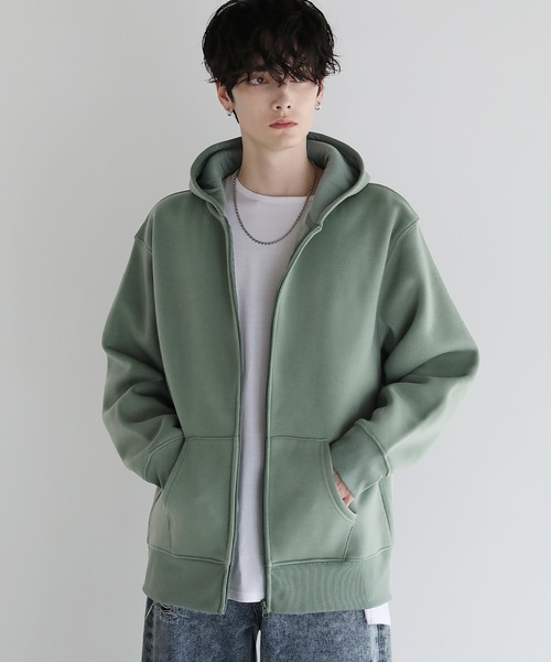 セール】Buyer's select/裏起毛ヘビーウェイトビッグシルエットジップ