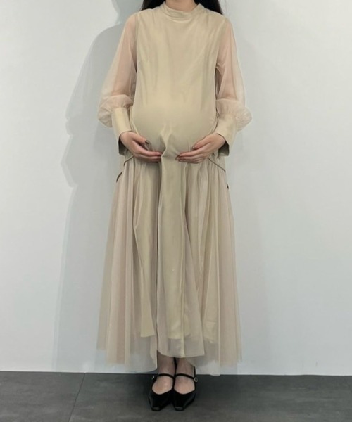 セール】パイピングチュールドレス / piping tulle dress（ドレス