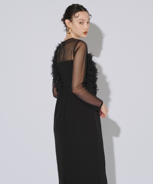 セール】フリンジグリッターノットドレス / fringe glitter knot dress