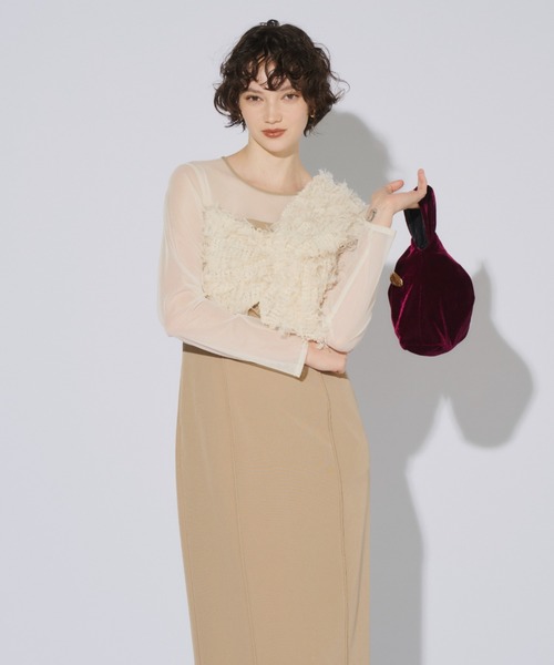 セール】フリンジグリッターノットドレス / fringe glitter knot dress