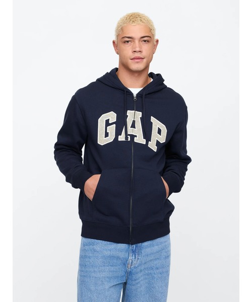 GAPロゴ フルジップパーカー(ユニセックス)（パーカー）｜GAP