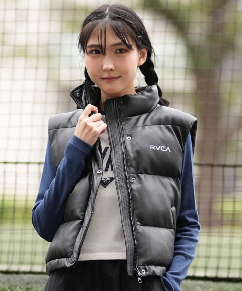 セール】RVCA/ルーカ フェイクレザーベスト BE04D-756（ベスト）｜RVCA