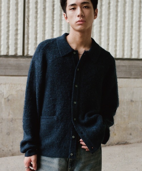 MOHAIR BLEND KNIT SHIRT CARDIGAN（ニット/セーター）｜WYM LIDNM