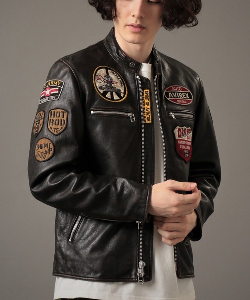 AVIREX（アヴィレックス）の「エイジド スタンド シングル ライダース