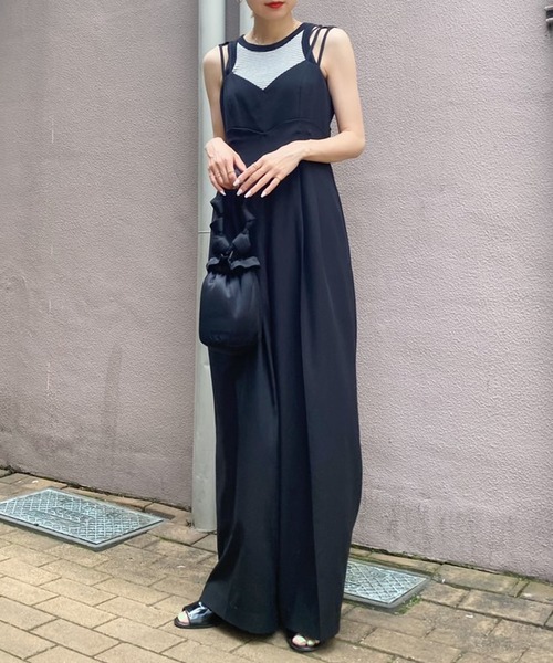 Ameri（アメリ）の「MEDI CORD SUSPENDER WIDE PANTS（サロペット