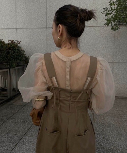 Ameri（アメリ）の「MEDI CORD SUSPENDER WIDE PANTS（サロペット