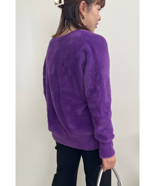 フェザー/シャギーニットカーデ Palm Riche│Eimee Law & LHELBIE 公式