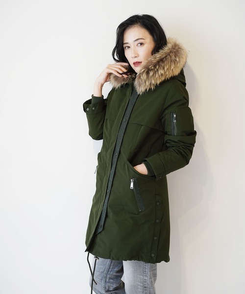 ZARA 1779ZARA ザラ モッズコート ファー カーキ ジップアップ XS