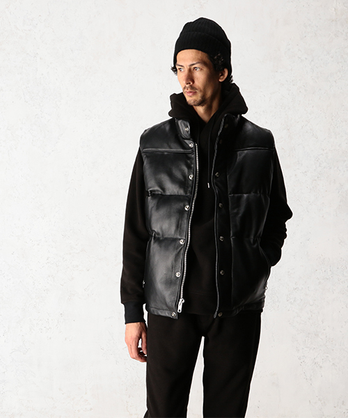 schott（ショット）の「Schott レザーダウンベスト ONESTAR【ESTNATION