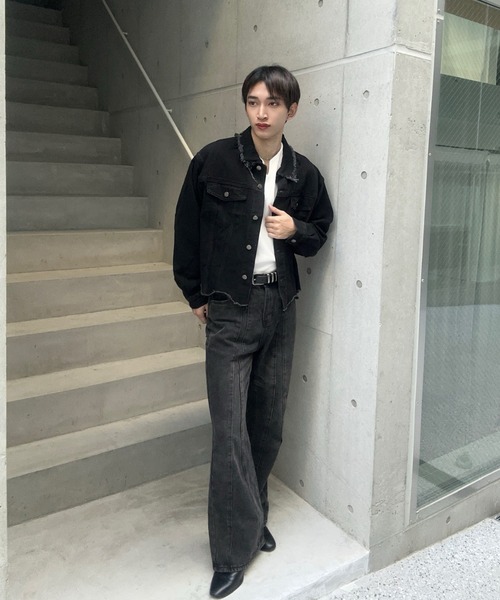 セール】ハンサムデニムショートジャケット（デニムジャケット）｜Otte