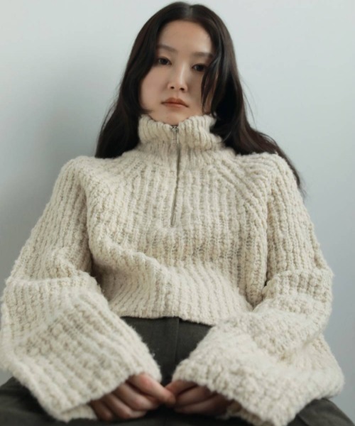 anuke（アンヌーク）の「Short Zip Knit（ニット/セーター）」 - WEAR