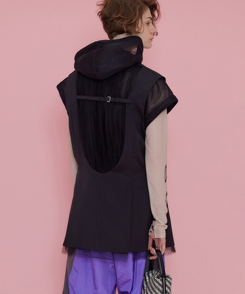 MAISON SPECIAL（メゾンスペシャル）の「Back Tulle Gilet/バック