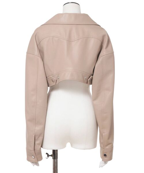 UN3D.（アンスリード）の「ショートレザーライダース（ライダース