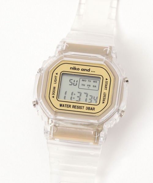 niko and（ニコアンド）の「クリアデジタルウォッチ（デジタル